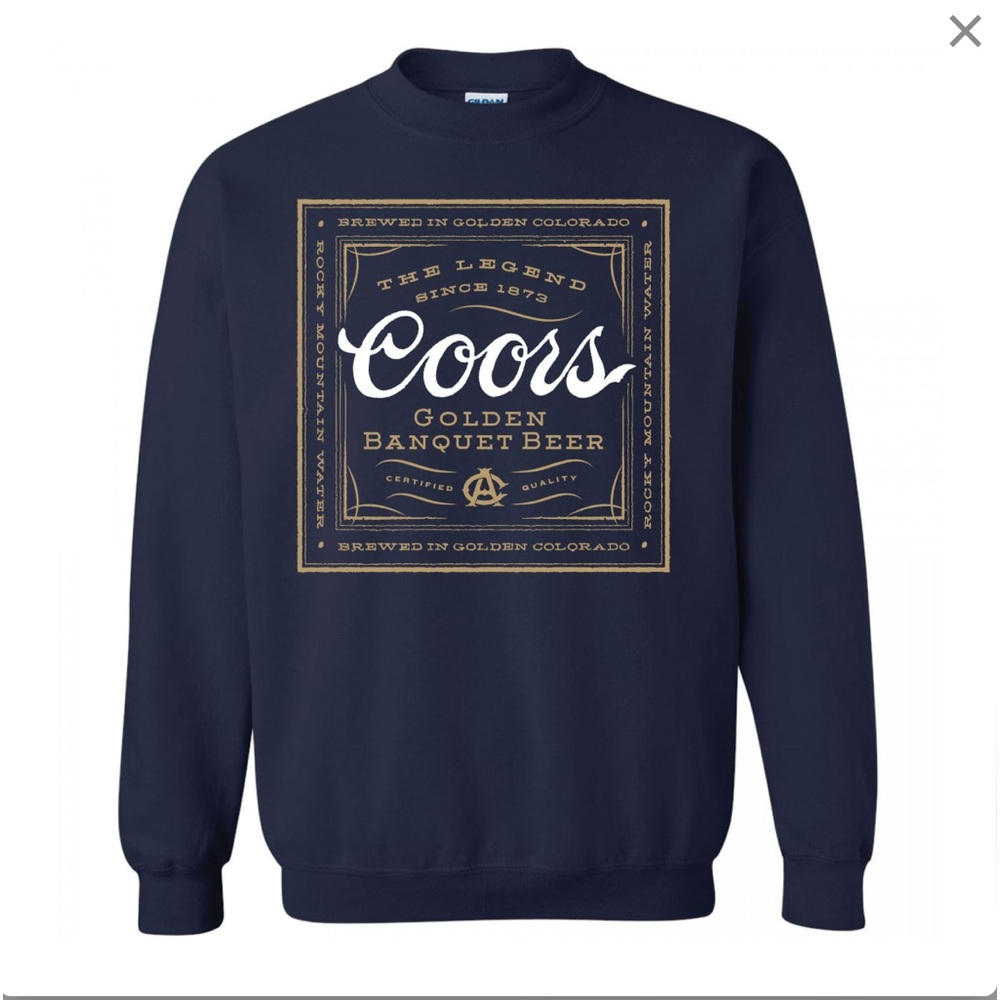Urban Outfitters Navy Coors Graphic Sweatshirt